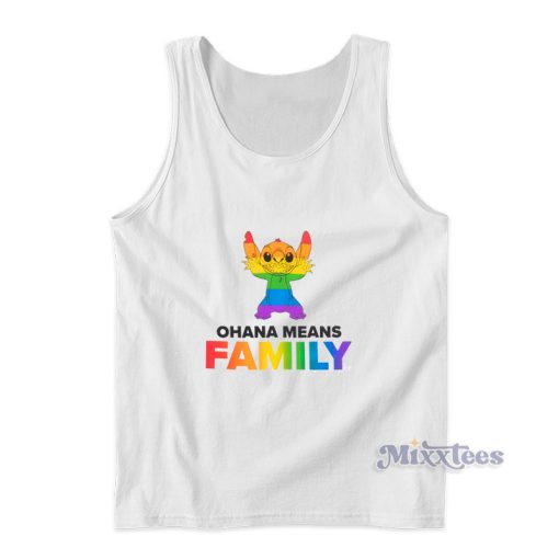 Ohana Means Family Rainbow Disney Tank Top