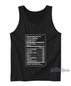 Opinionated But I’m Always Spitting Straight Facts Tank Top Opinionated But I’m Always Spitting Straight Facts Tank Top