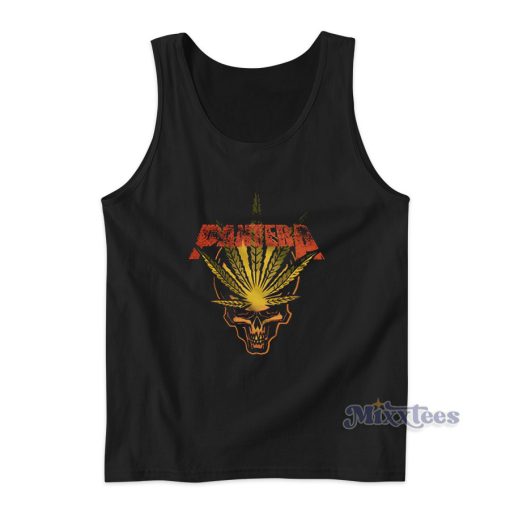 Pantera Weed Leaf Skull Tank Top for Unisex