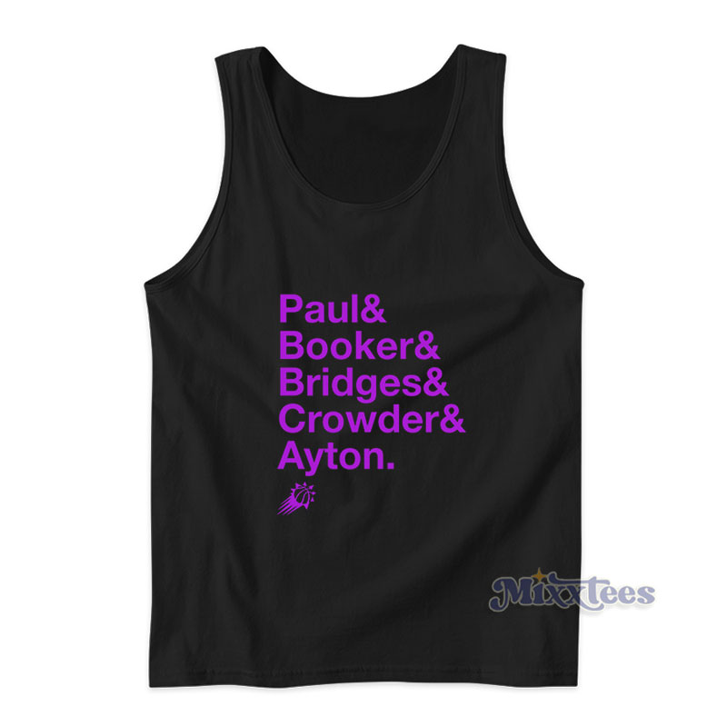 Paul & Booker & Bridges & Crowder & Ayton Phoenix Suns Tank Top Paul & Booker & Bridges & Crowder & Ayton Phoenix Suns Tank Top