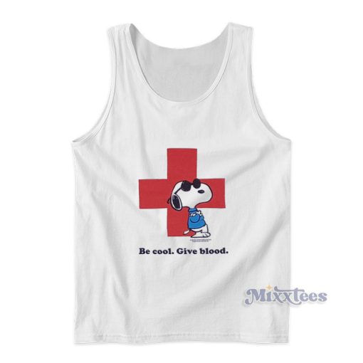 Peanuts Snoopy Be Cool Give Blood Tank Top