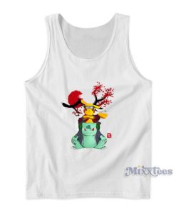 Pikachu Bulbasaur Naruto Tank Top For Unisex