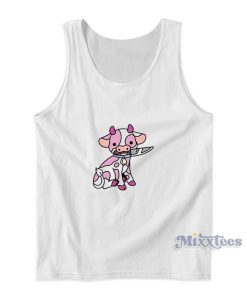 Pink Cow Knife Boyfriend Tank Top Pink Cow Knife Boyfriend Tank Top