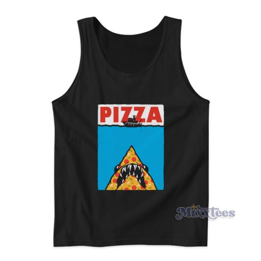 Pizza Jaws Parody Tank Top