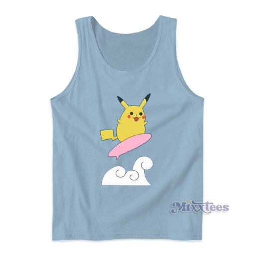 Pokemon Surfing Pikachu Tank Top For Unisex