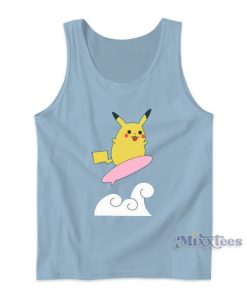 Pokemon Surfing Pikachu Tank Top For Unisex