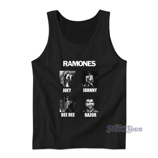 Ramones Joey Johnny Dee Dee Razor Ramon Meme Tank Top