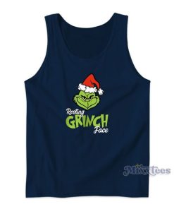 Resting Grinch Face Christmas Tank Top For Unisex