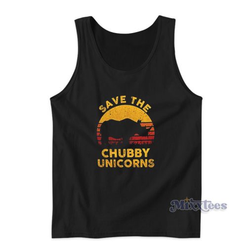 Rhino Save The Chubby Unicorn Tank Top