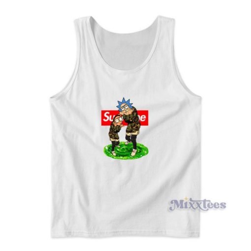 Rick And Morty Bape Supreme Tank Top