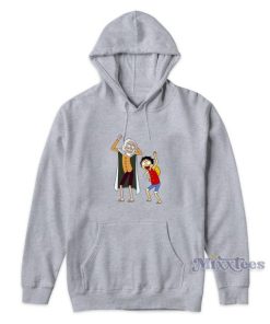 Rick And Morty One Piece Rayleigh and Luffy Hoodie