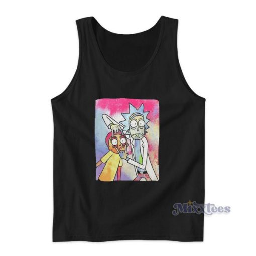 Rick and Morty Eyes Wide Open Tank Top for Unisex