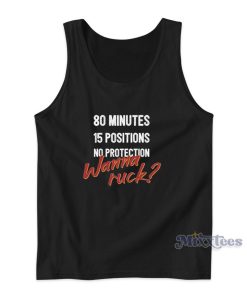 Rugby 80 Minutes 15 Positions No Protection Innuendo Pun Tank Top 1