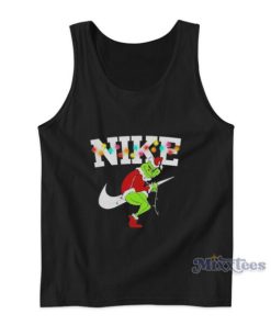 Santa Grinch Nike Light Merry Christmas Tank Top