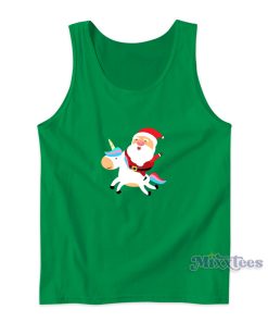 Santa Riding On Unicorn Christmas Tank Top Santa Riding On Unicorn Christmas Tank Top