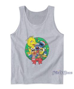 Sesame Street Christmas Wreath Characters Tank Top Sesame Street Christmas Wreath Characters Tank Top