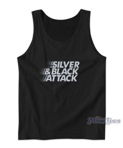 Silver And Black Attack Tank Top for Unisex