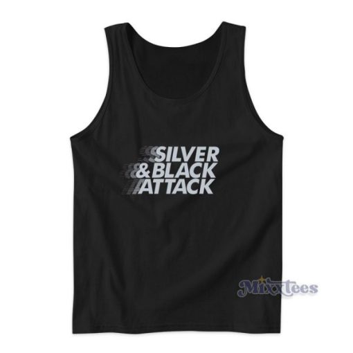 Silver And Black Attack Tank Top for Unisex