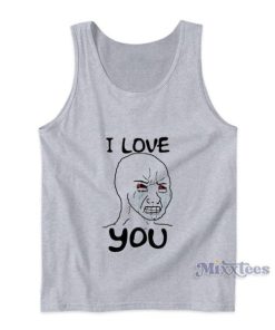 Simp I Love You Funny Crying Wojak Meme Tank Top