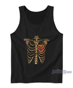 Skull Skeleton Sternum Heart Love Tank Top