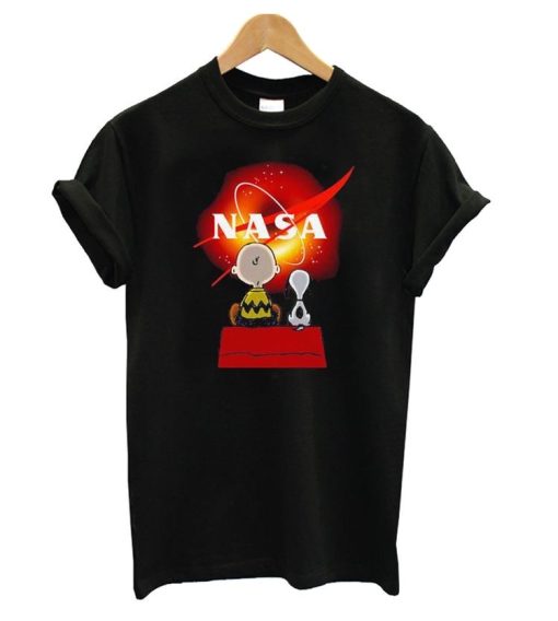 Snoopy and Charlie Brown Black Hole NASA T-shirt