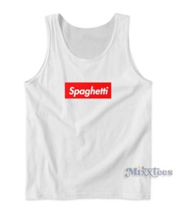 Spaghetti Red Box Logo Tank Top for Unisex