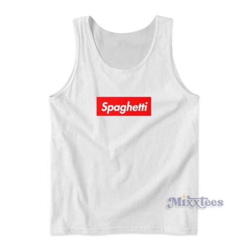 Spaghetti Red Box Logo Tank Top for Unisex