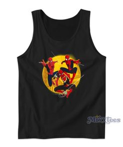 Spider Man No Way Home Wall Crawling Trio Against Tank Top Spider Man No Way Home Wall Crawling Trio Against Tank Top