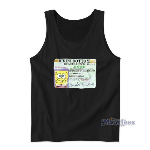 Spongebob Squarepants Driver’s License Tank Top