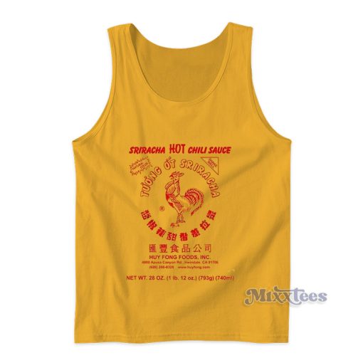 Sriracha Hot Chili Sauce Tank Top For Unisex