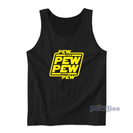 Star Wars Logo Pew Pew Pew Tank Top for Unisex