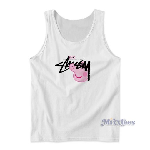 Stussy x Peppa Pig Parody Tank Top for Unisex