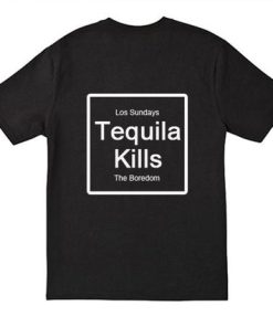 Tequila Kills Back Print T-shirt
