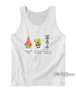 The 3 Stages Of Growing Up Spongebob Patrick Squidward Tank Top The 3 Stages Of Growing Up Spongebob Patrick Squidward Tank Top