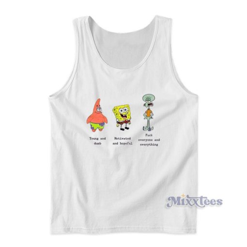 The 3 Stages Of Growing Up Spongebob Patrick Squidward Tank Top