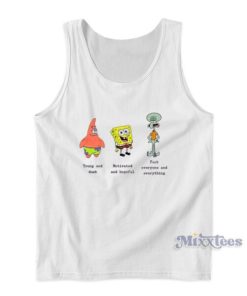 The 3 Stages Of Growing Up Spongebob Patrick Squidward Tank Top