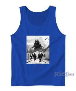 The Beatles Vs Godzilla Tank Top The Beatles Vs Godzilla Tank Top