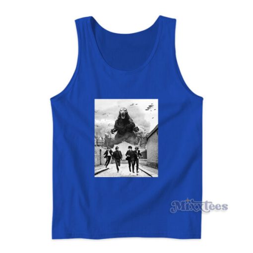 The Beatles Vs Godzilla Tank Top