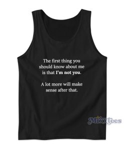 The First Thing You Should know Tank Top for Unisex The First Thing You Should know Tank Top for Unisex