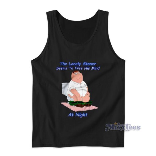 The Lonely Stoner Seems To Free His Mind At Night Tank Top