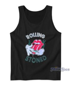 The Rolling Stoned Lips Weed Tank Top 2
