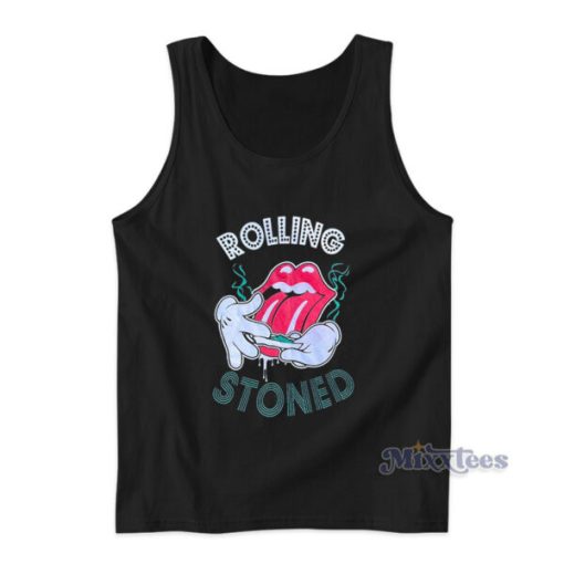 The Rolling Stoned Lips Weed Tank Top