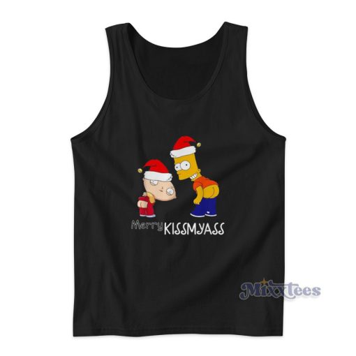 The Simpsons Merry Kissmyass Christmas Tank Top