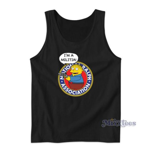 The Simpsons Ralph Wiggum I’m A Militia Tank Top