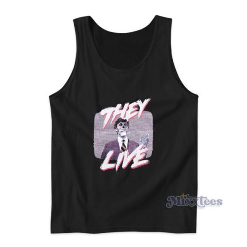 They Live Tv Screen Tank Top For Unisex