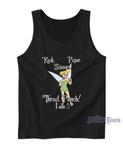 Tinker Bell Rock Paper Scissors Throat Punch Tank Top