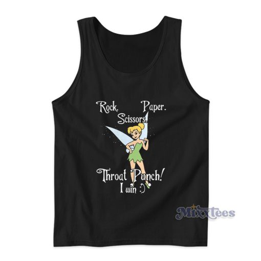 Tinker Bell Rock Paper Scissors Throat Punch Tank Top