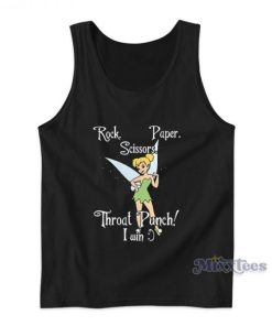 Tinker Bell Rock Paper Scissors Throat Punch Tank Top