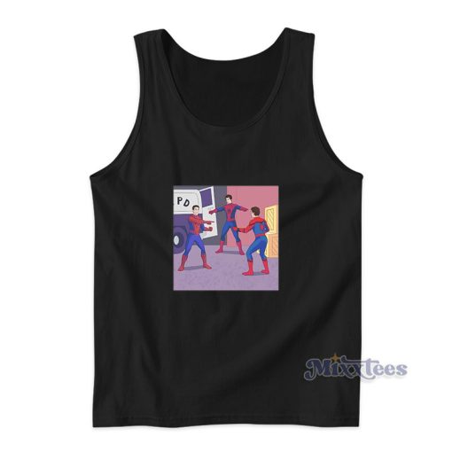 Tobey Andrew And Tom 3 Spiderman Pointing Meme Tank Top