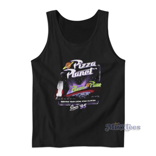 Toy Story Pizza Planet Serving Your Local Star Cluster Tank Top